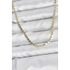 316L Çelik Zincir Gold Renk Ezme Zincir Model  45 cm Kadın Kolye - TJ-BKO10777