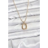 316L Çelik Zincir Gold Renk Model Kadın Kolye - TJ-BKO10688