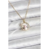 316L Çelik Zincir Gold Zirkon Taşlı Yılbaşı Temalı Kadın Kolye - TJ-BKO10704