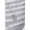 316L Çelik Zincir Gümüş Renk Kalp Model Kadın Kolye - TJ-BKO7823
