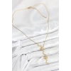 316L Çelik Zirkon Taşlı Güneş Ve Ay Model Gold Renk Kadın Kolye - TJ-BKO10548