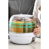360° Dönebilen Kuru Gıda Ve Bakliyat Organizeri 6 Bölmeli Hava Geçirmez Saklama Kabı 6 lt