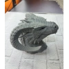 3d Ejderha Başı Heykeli Koleksiyonluk Dekoratif Figür 22x17 Cm