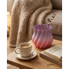 3d Kıvrımlı Pembe Lila Vazo Modern Dekoratif Şık Ev Aksesuarı