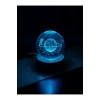 3D Satürn Kız Küre Kristal Led Gece Lambası – USBli Ahşap Standlı LED Masa & Gece Lambası RGB