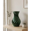 3d Spiral Yeşil Vazo Modern Tasarım Dekoratif Ev Ve Ofis Aksesuarı