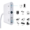 3in1 İphone-ipad Lightning To Kulakılık Ve Usb Kamera Okuyucu Otg
