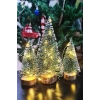 3’lü Mini Masa Üstü Yılbaşı Ağacı Seti (15 cm – 10 cm – 8 cm) | Dekoratif LED Işıklı Çam Ağaçları