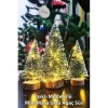 3’lü Mini Masa Üstü Yılbaşı Ağacı Seti (15 cm – 10 cm – 8 cm) | Dekoratif LED Işıklı Çam Ağaçları