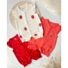 3lu Muslin Kız Bebek Tulum Set