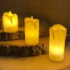 3’lü Pilli Dekoratif LED Mum Işıkları – Gerçek Alev Efektli (4887)