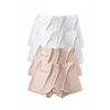 4 Adet Kadın Dikişsiz Görünmez İz Yapmaz Mini Şort Boxer Beyaz Ten