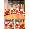 4 Adet Mini Lüx Ayıcık Kalpli Love Yazılı Hediyelik Ayıcık 11 cm x 9 cm