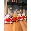 4 Adet Mini Lüx Ayıcık Kalpli Love Yazılı Hediyelik Ayıcık 11 cm x 9 cm