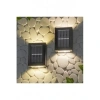 4 Adet Yeni Nesil Solar Çift Yönlü Duvar Lambası Güneş Enerjili Solar Aydınlatma Modern Dekorasyon