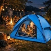 4 Kişilik Otomatik Kamp Çadırı – Çift Katmanlı, Suya Dayanıklı, Hızlı Kurulum Outdoor Aile ve Doğa Çadırı 200x200x140 cm (4887)
