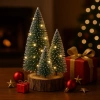 4lü Led Işıklı Mini Yılbaşı Noel Ağaçları Seti – 4lü Masa Üstü Dekor (23cm, 18 cm, 12 cm, 13 cm)