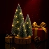 4lü Led Işıklı Mini Yılbaşı Noel Ağaçları Seti – 4lü Masa Üstü Dekor (23cm, 18 cm, 12 cm, 13 cm)