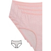 4lü Yeni Seri Renkli Yüksek Bel Fitilli Ribana Bato Külot Pembe