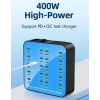 40 Portlu 400w Hızlı Şarj İstasyonu 20x Usb + 20x Type-c Pd Çıkışlı Şarj Cihazı