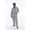 4007 Uzun Kol Çizgili Gaffur Erkek  Pijama Takım