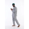 4007 Uzun Kol Çizgili Gaffur Erkek  Pijama Takım