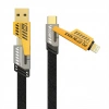 4in1 65W Hızlı Şarj Kablosu – Type-C to USB-A + Type-C to Lightning, 27W PD Destekli Çoklu Şarj Kablo (4887)