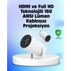 4k Uyumlu 130 İnç Full Hd Projeksiyon Cihazı Ve Kablosuz Aktarım Özelliği