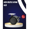 4’lü Kilitli Tekerlek Ayak 4 Cm Sessiz Ve Dayanıklı