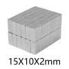 5 Adet 15x10x1.5 Mm Köşeli Neodyum Mıknatıs N35 Magnet Dayanıklı Nikel Kaplama