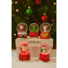 5 Adet LED Işıklı Mini Kar Küresi 6,5 cm – Yılbaşı Noel Yeni Yıl Hediyesi & Dekoratif Hediyelik