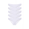 5 adet Süper Eko Set Likralı Kadın Slip Külot Beyaz