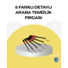 5 Boy Fırçalı Araba Temizlik Seti-derin Temizlik Sağlayan Yumuşak Fırçalar