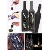 5 Parça Çelik Şişe Açacağı Seti Dekoratif Kılıf ile Şık Hediye Seti , Wine Opener Gift Set