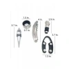 5 Parça Çelik Şişe Açacağı Seti Dekoratif Kılıf ile Şık Hediye Seti , Wine Opener Gift Set