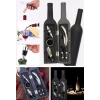 5 Parça Çelik Şişe Açacağı Seti Dekoratif Kılıf ile Şık Hediye Seti , Wine Opener Gift Set