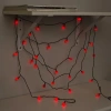 5m 28 LED Mini Top Işık Kırmızı - Fişli, Siyah Kablo