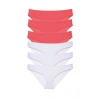 6 adet Eko Set Likralı Kadın Slip Külot Fuşya Beyaz