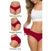 6 Adet Kadın Dikişsiz Lazer Kesim Esnek İz yapmayan Külot S6