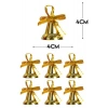 6 Adet Mini Çan Süs Yılbaşı Çam Ağacı Süsü 4 cm Altın Sarısı Kurdeleli Zil Gold Yılbaşı Çam Ağacı