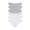6 adet Süper Eko Set Likralı Kadın Slip Külot Gri Beyaz