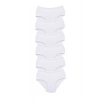 6 Adet Tutku Kadın Yüksek Bel Bato Kalın Lastik Külot Beyaz