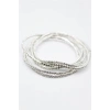 6lı Lastikli Bileklik - Gümüş