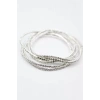 6lı Lastikli Bileklik - Gümüş