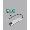 Usb‑c Çoklu Bağlantı Merkezi – 5 Gbps 100‑240 v Sağlam Eloksal Tasarım