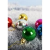 6’lI Yılbaşı Çam Ağacı Süsü Renkli – 4 cm Parlak Karışık Renk Top Süsler Noel Çam Ağacı Süsü