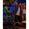 8 İnç Taşınabilir Karaoke Hoparlör Mikrofonlu Rgb Işıklı Bluetooth Speaker
