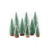 9 Adet Nevada Mini Çam Ağacı Uçlarına Kar Yağmış Karlı Yılbaşı Hediyesi  15-12-8  cm