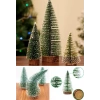 9 Adet Nevada Mini Çam Ağacı Uçlarına Kar Yağmış Karlı Yılbaşı Hediyesi  15-12-8  cm
