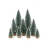 9 Adet Nevada Mini Çam Ağacı Uçlarına Kar Yağmış Karlı Yılbaşı Hediyesi  15-12-8  cm